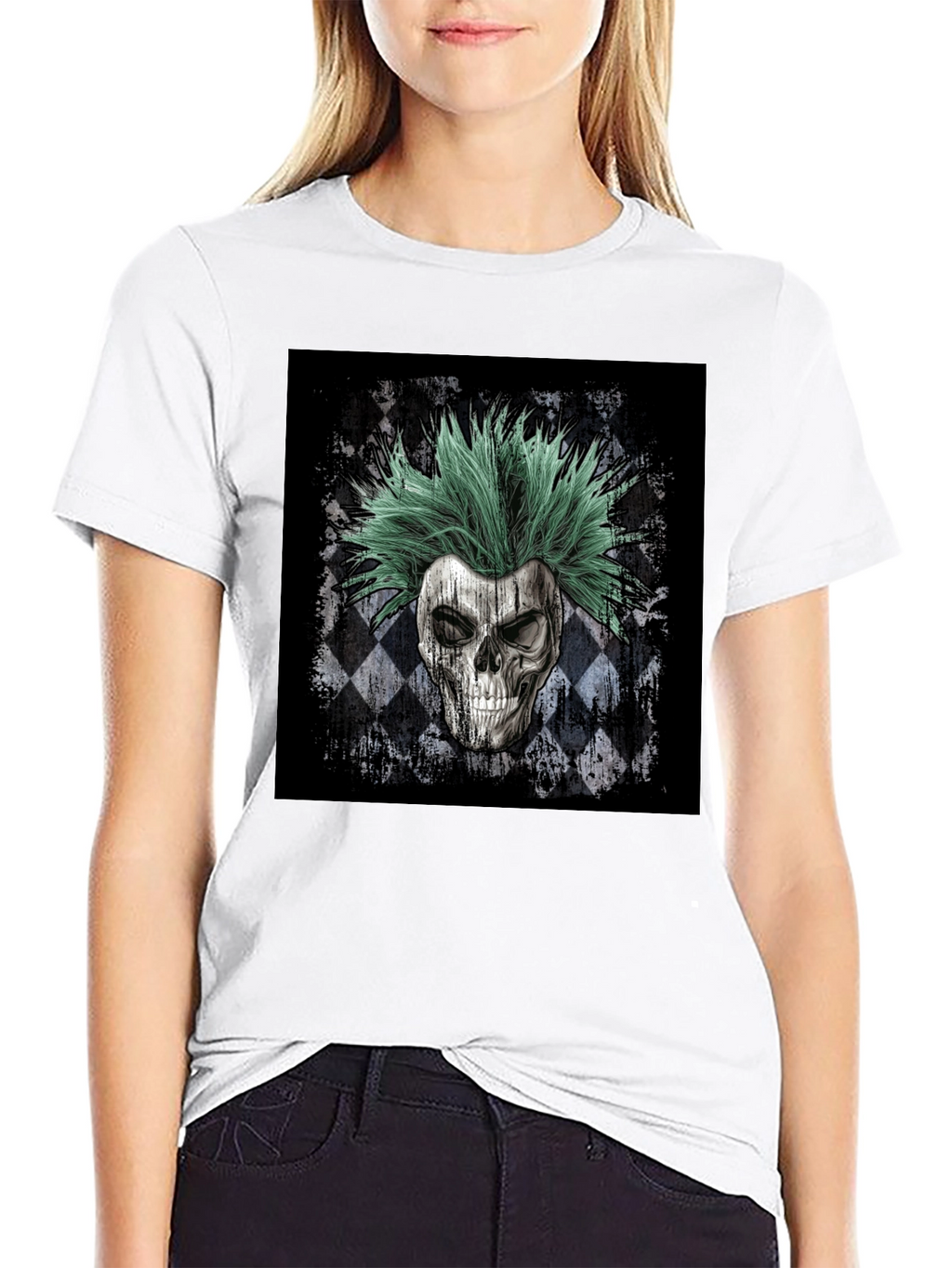 Skull Punk T-Shirt - Mens Black Graphic Tee