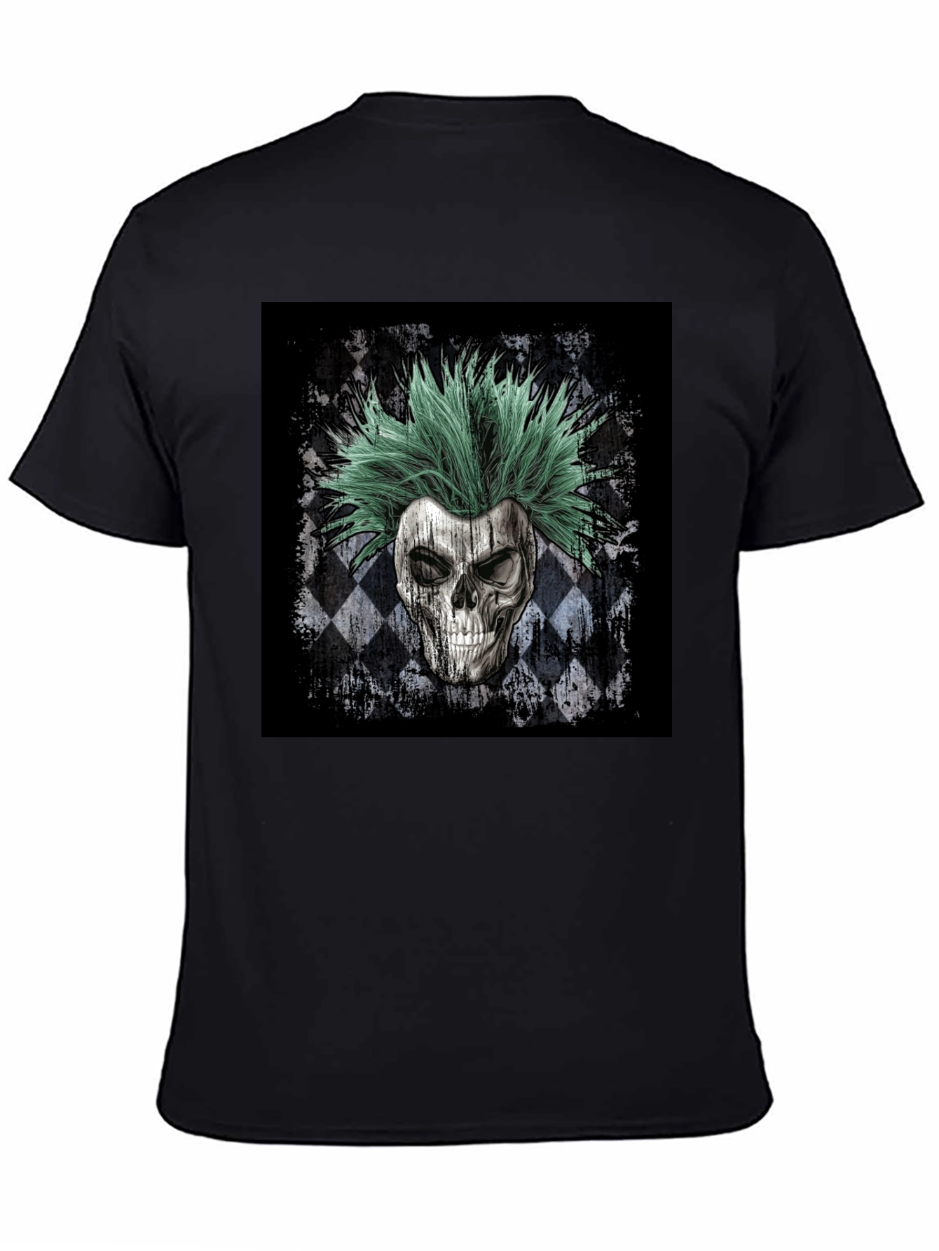 Skull Punk T-Shirt - Mens Black Graphic Tee