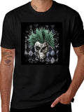 Skull Punk T-Shirt - Mens Black Graphic Tee