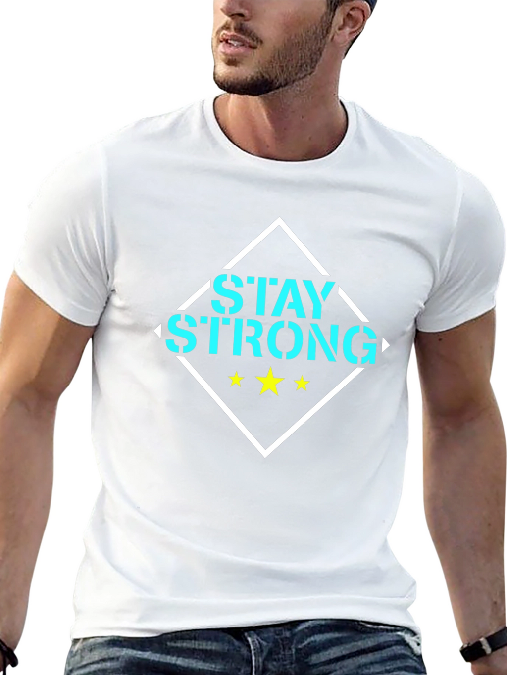 Stay Strong Graphic Tee - Black