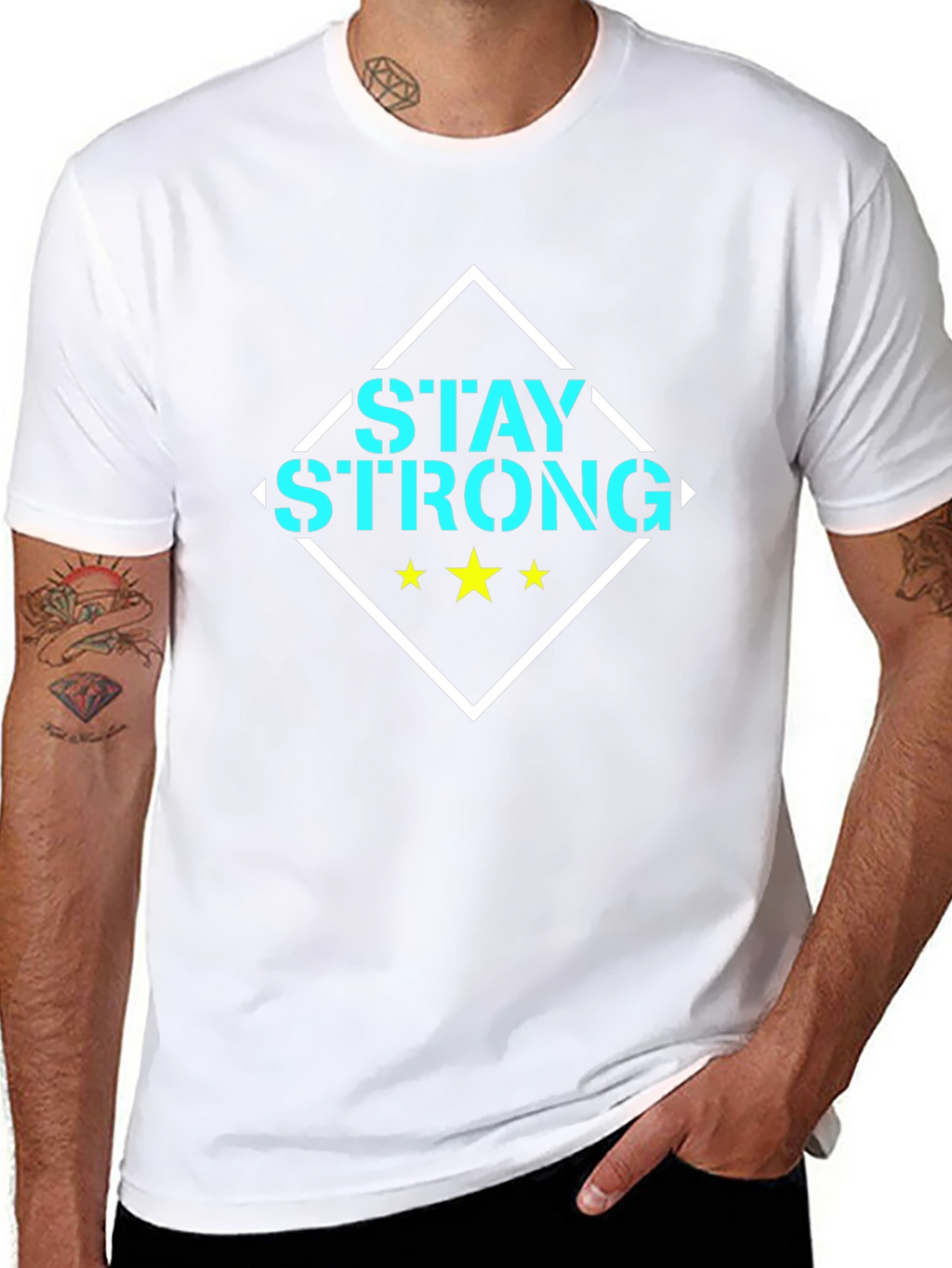Stay Strong Graphic Tee - Black