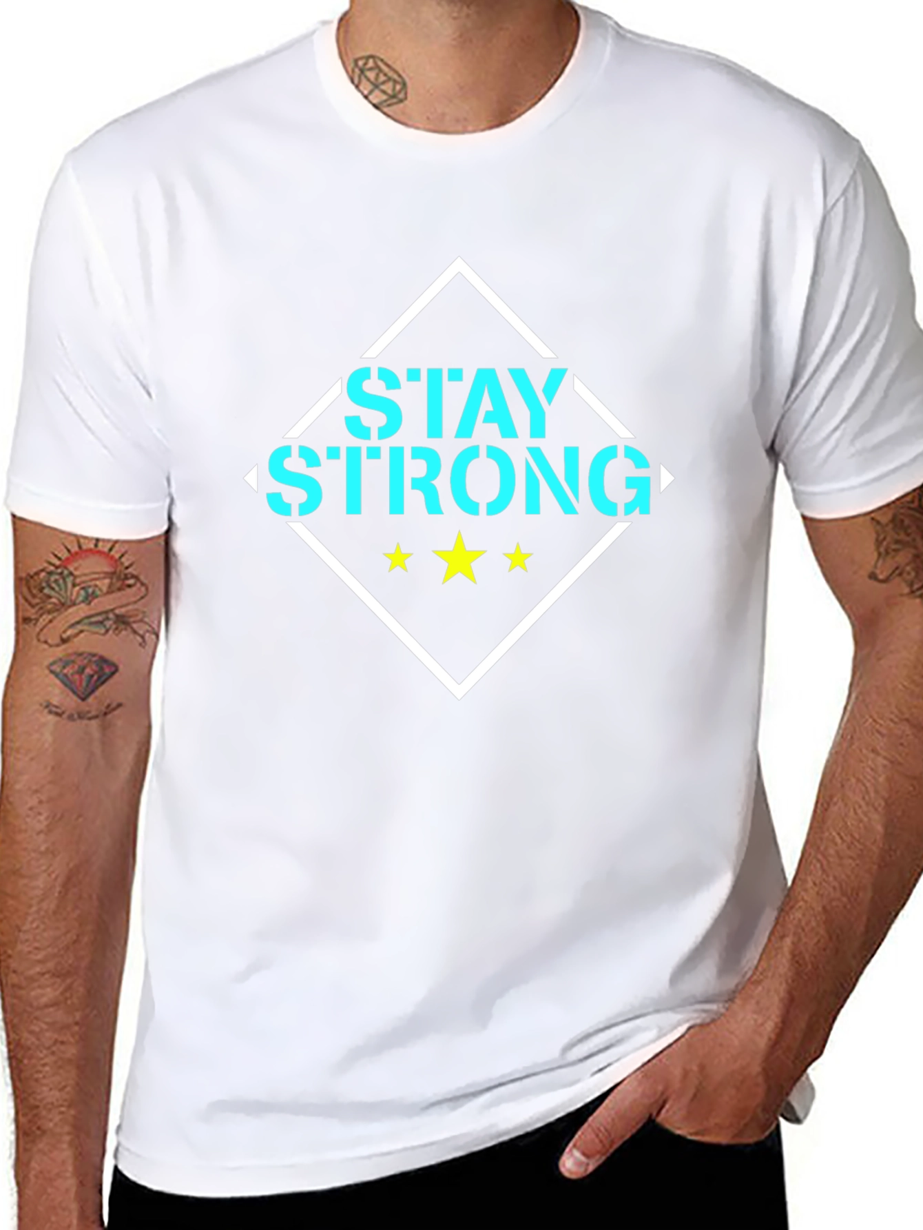 Stay Strong Graphic Tee - Black