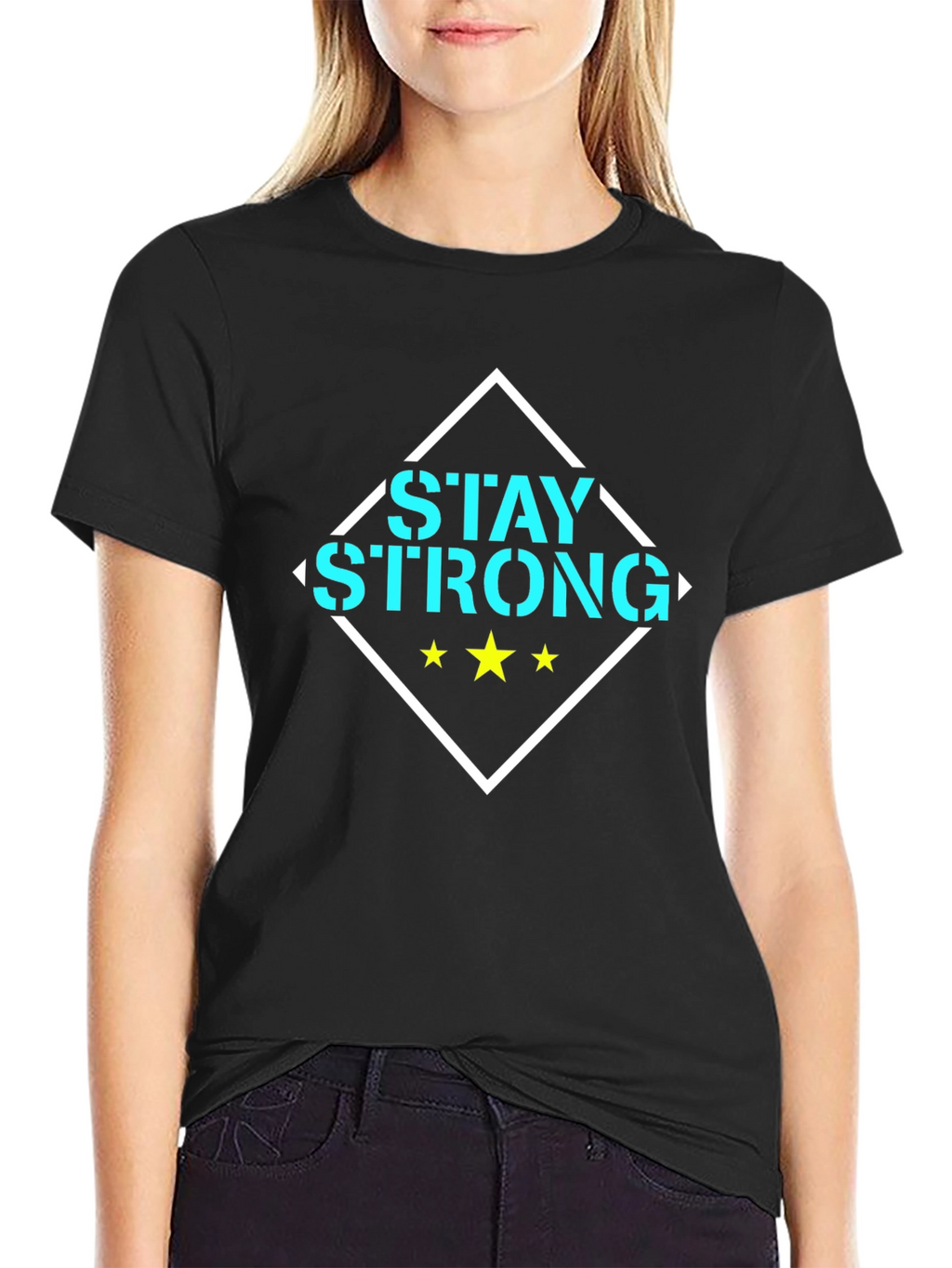 Stay Strong Graphic Tee - Black