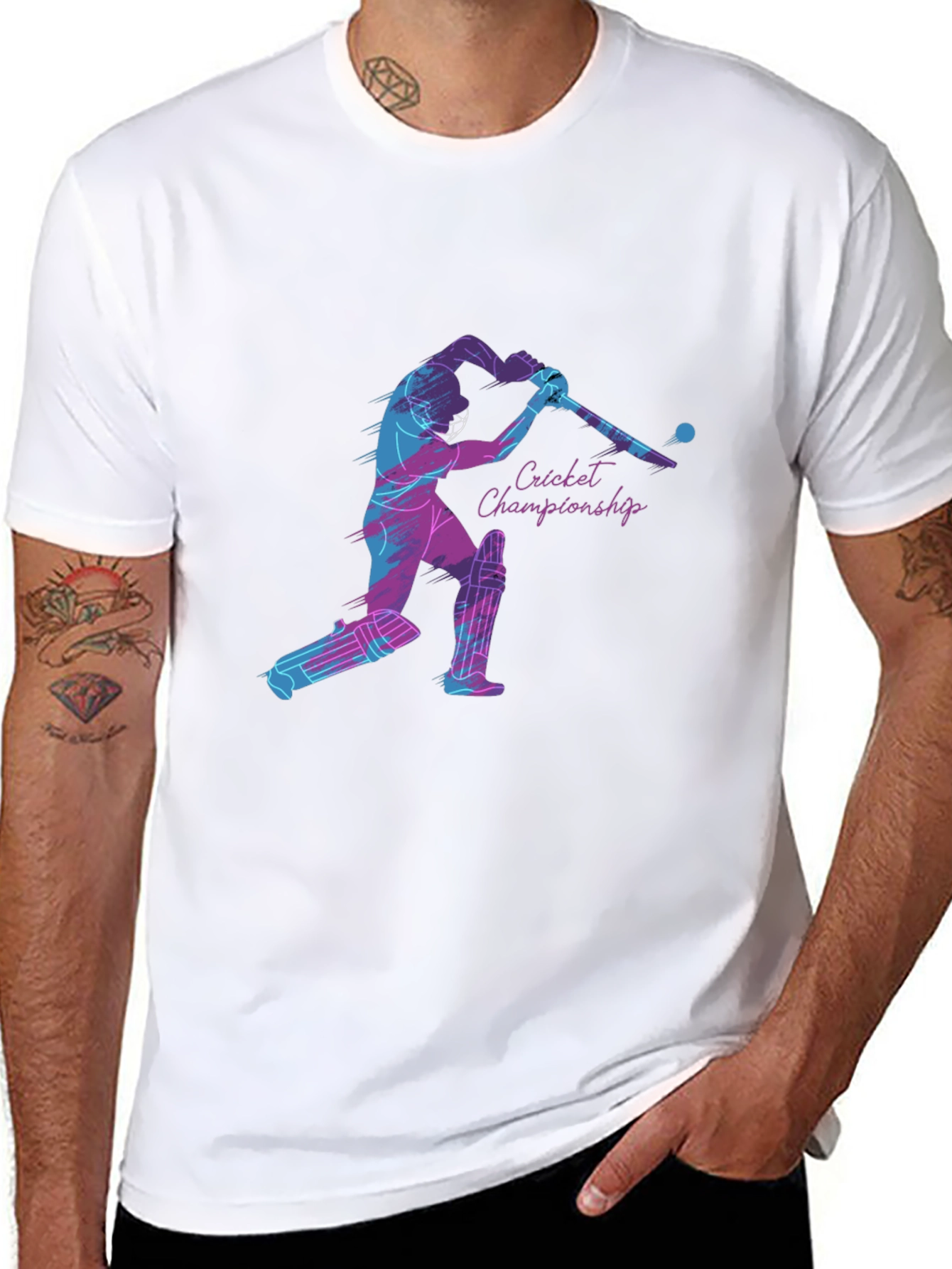 Cricket Championship Graphic Tee - Black
