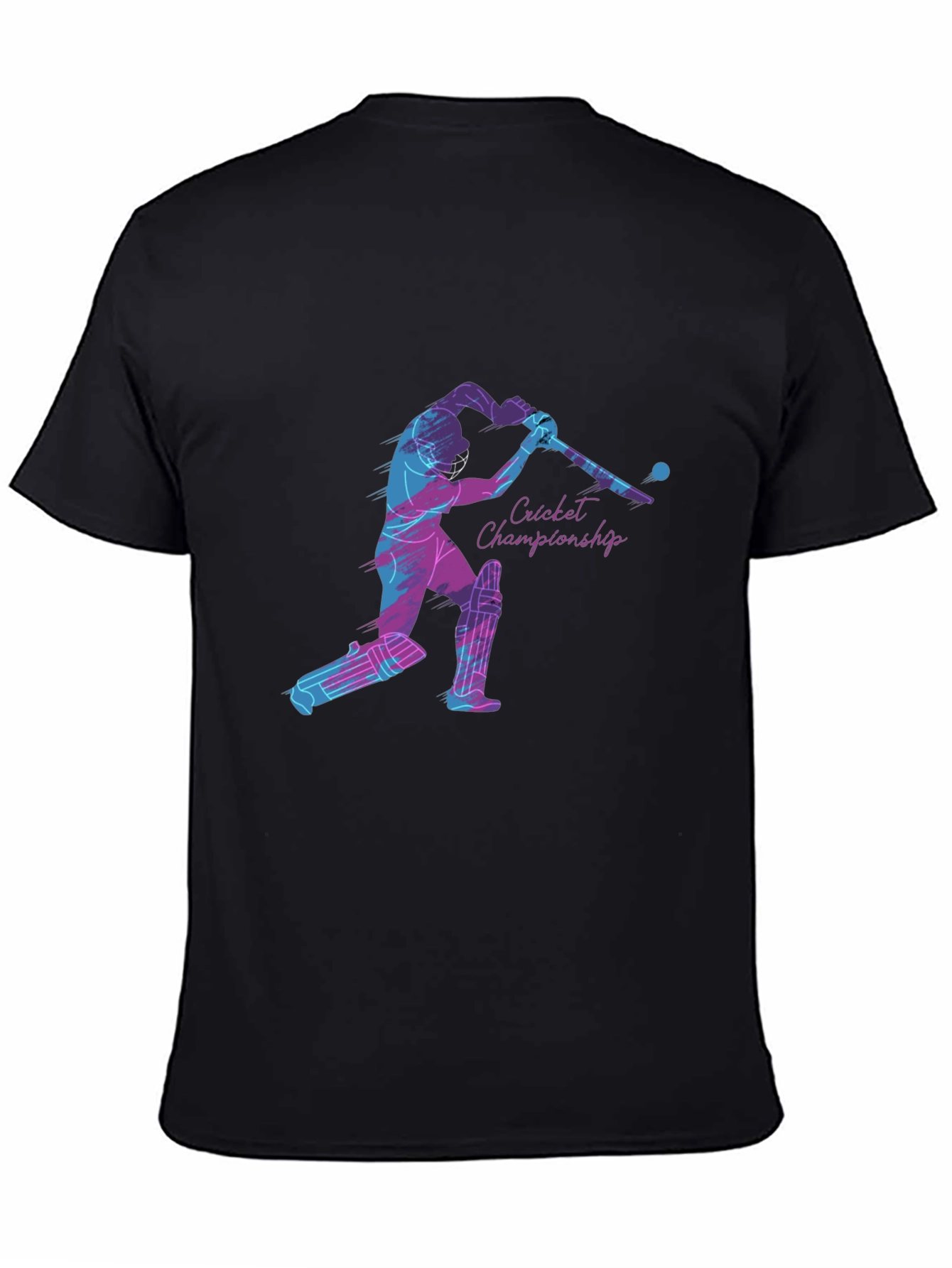 Cricket Championship Graphic Tee - Black