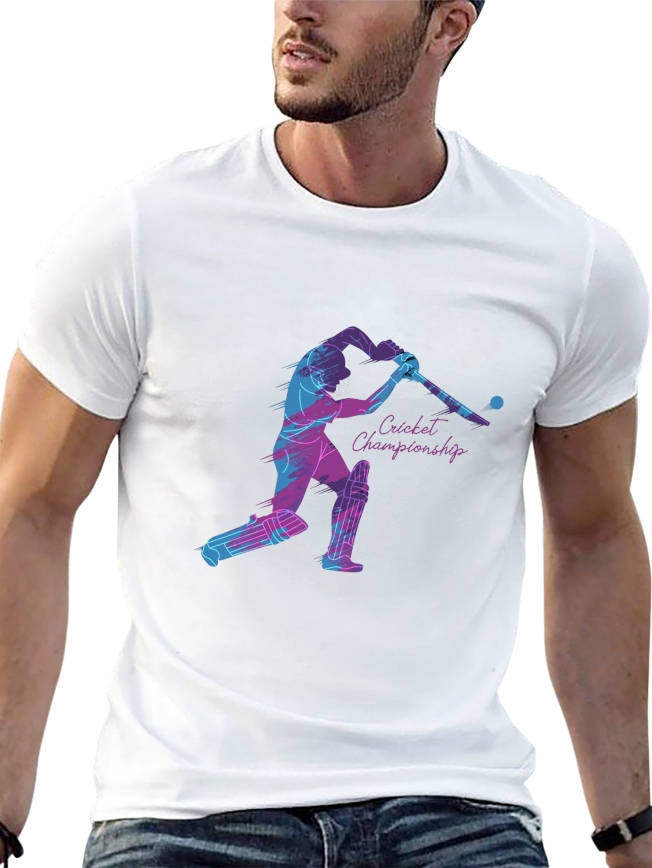 Cricket Championship Graphic Tee - Black