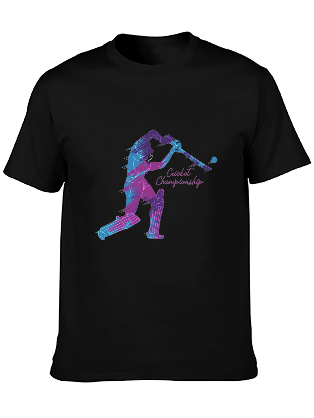 Cricket Championship Graphic Tee - Black