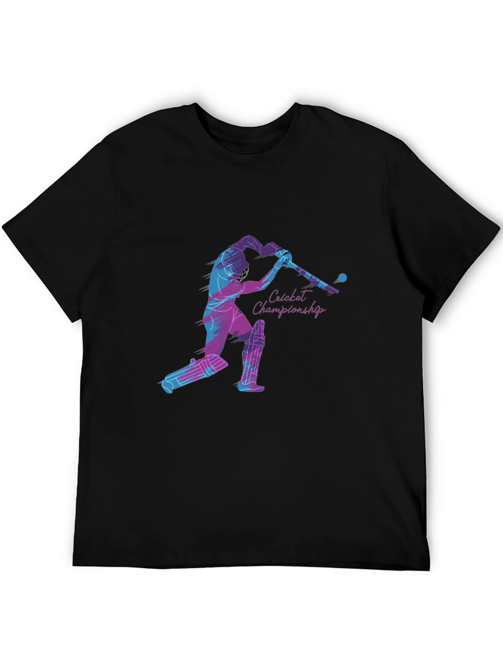 Cricket Championship Graphic Tee - Black