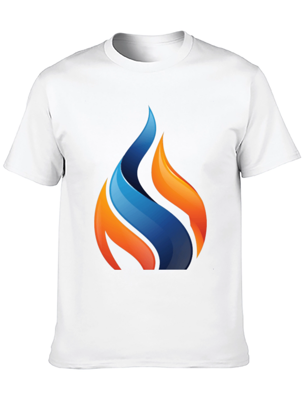 Modern Flame Graphic Black T-Shirt