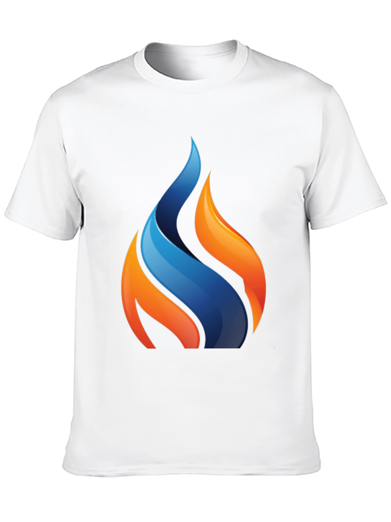 Modern Flame Graphic Black T-Shirt