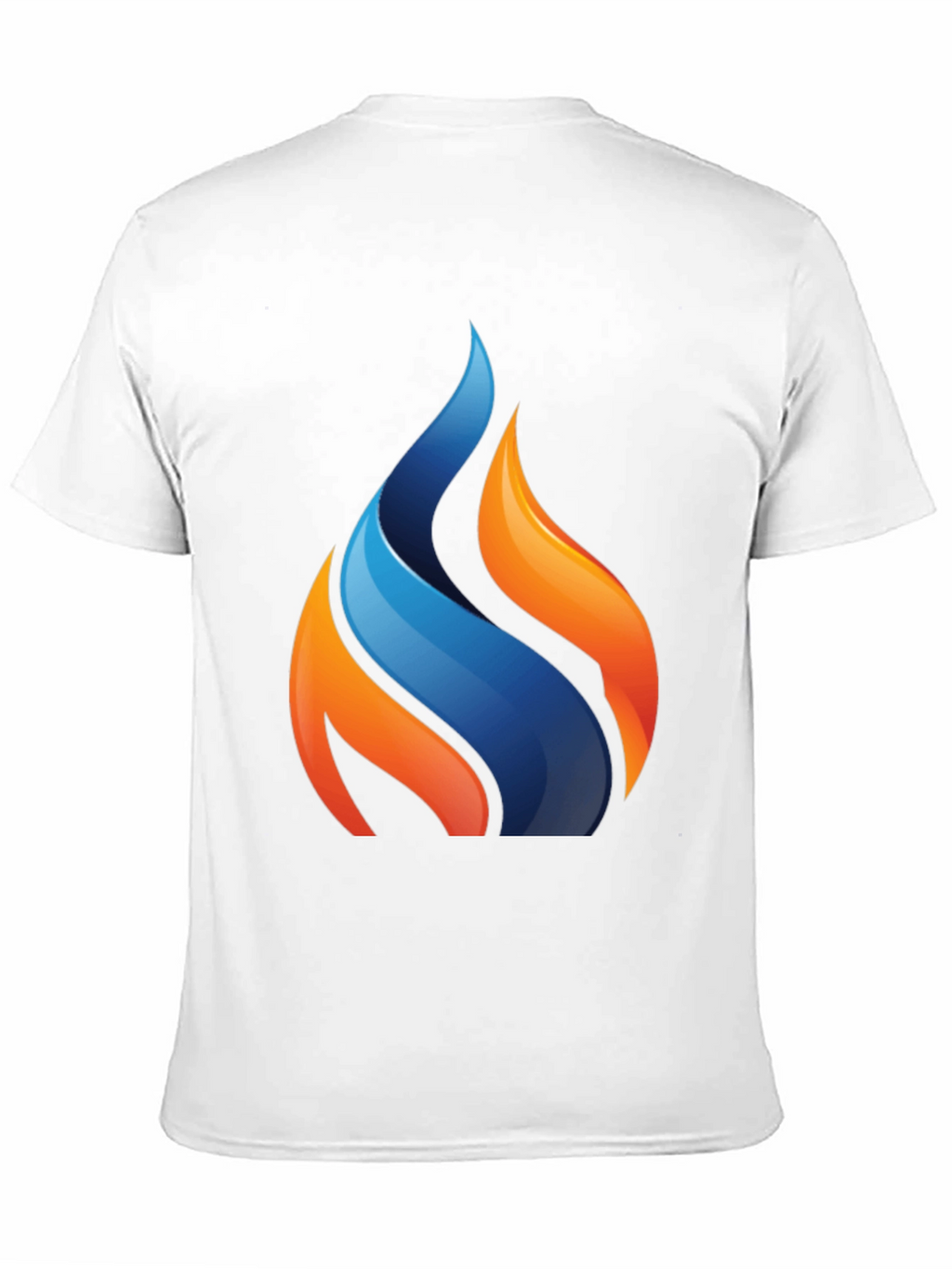 Modern Flame Graphic Black T-Shirt