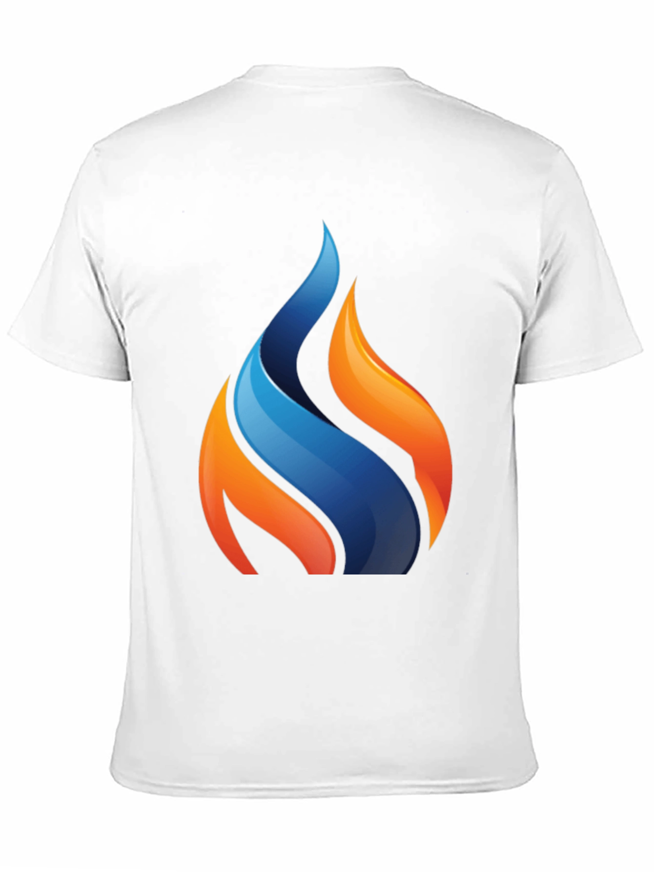 Modern Flame Graphic Black T-Shirt