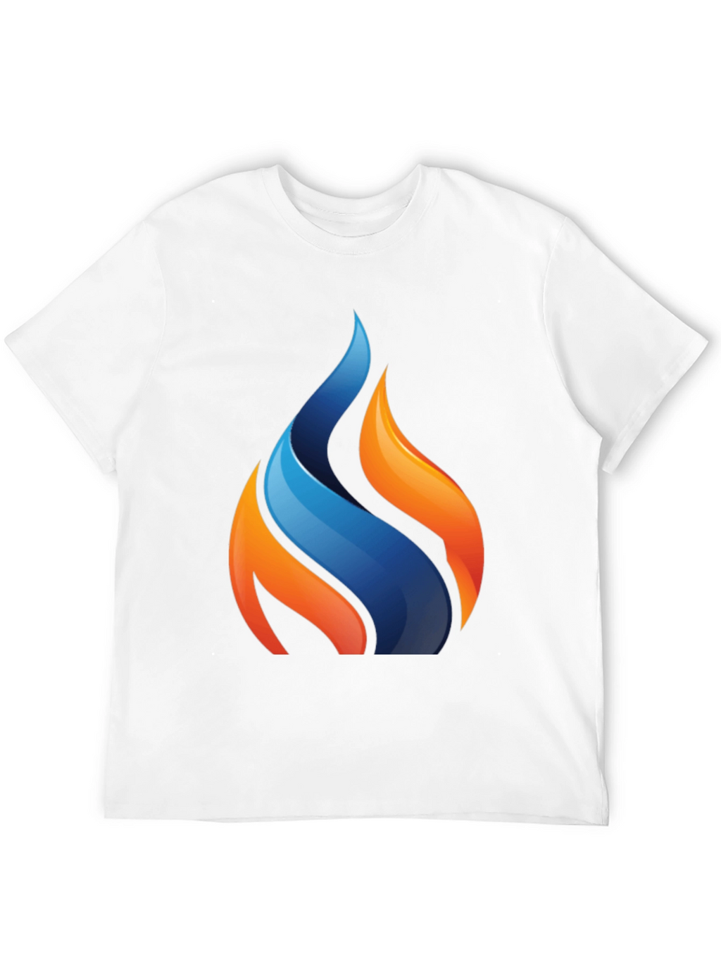 Modern Flame Graphic Black T-Shirt