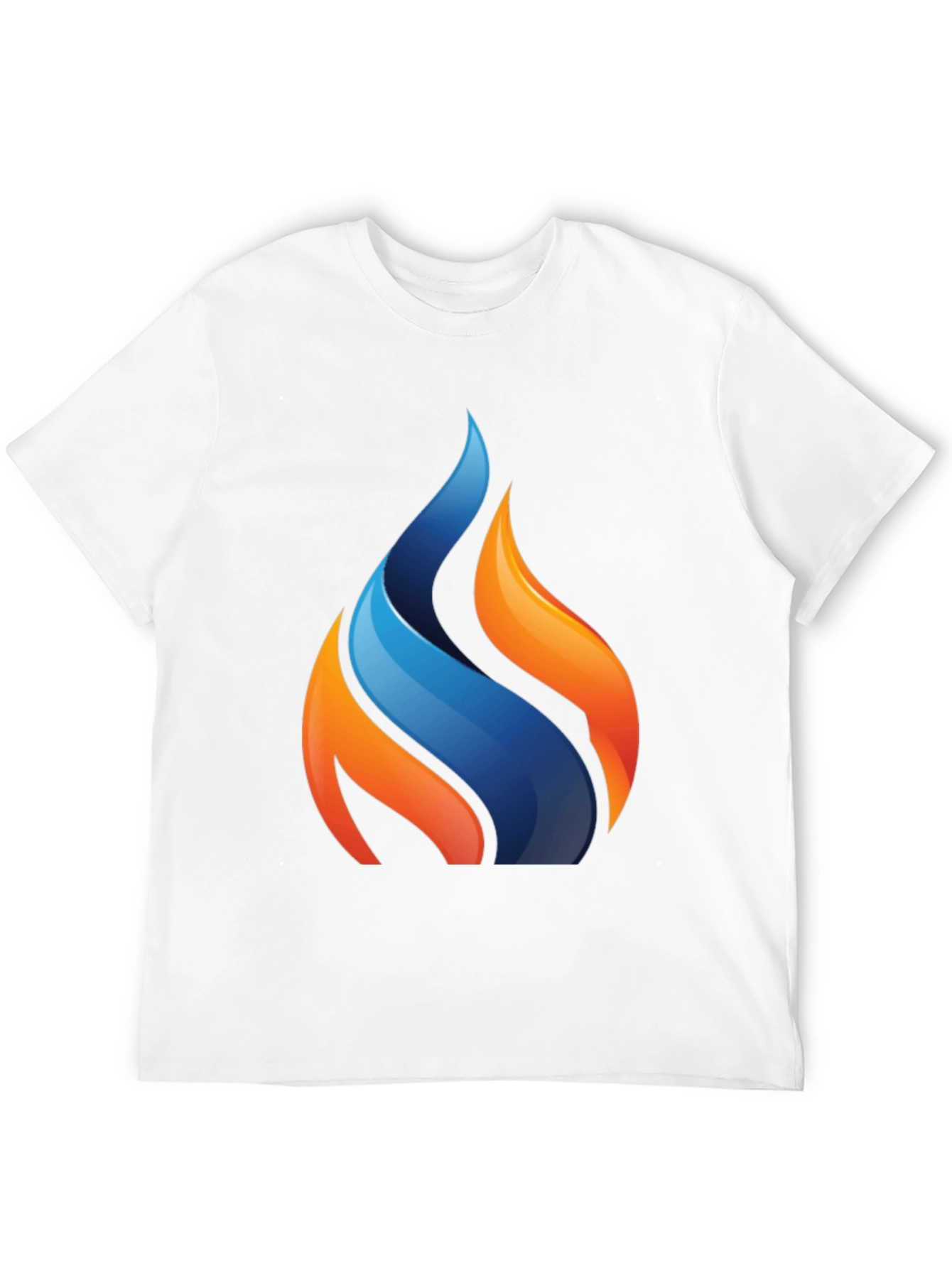 Modern Flame Graphic Black T-Shirt