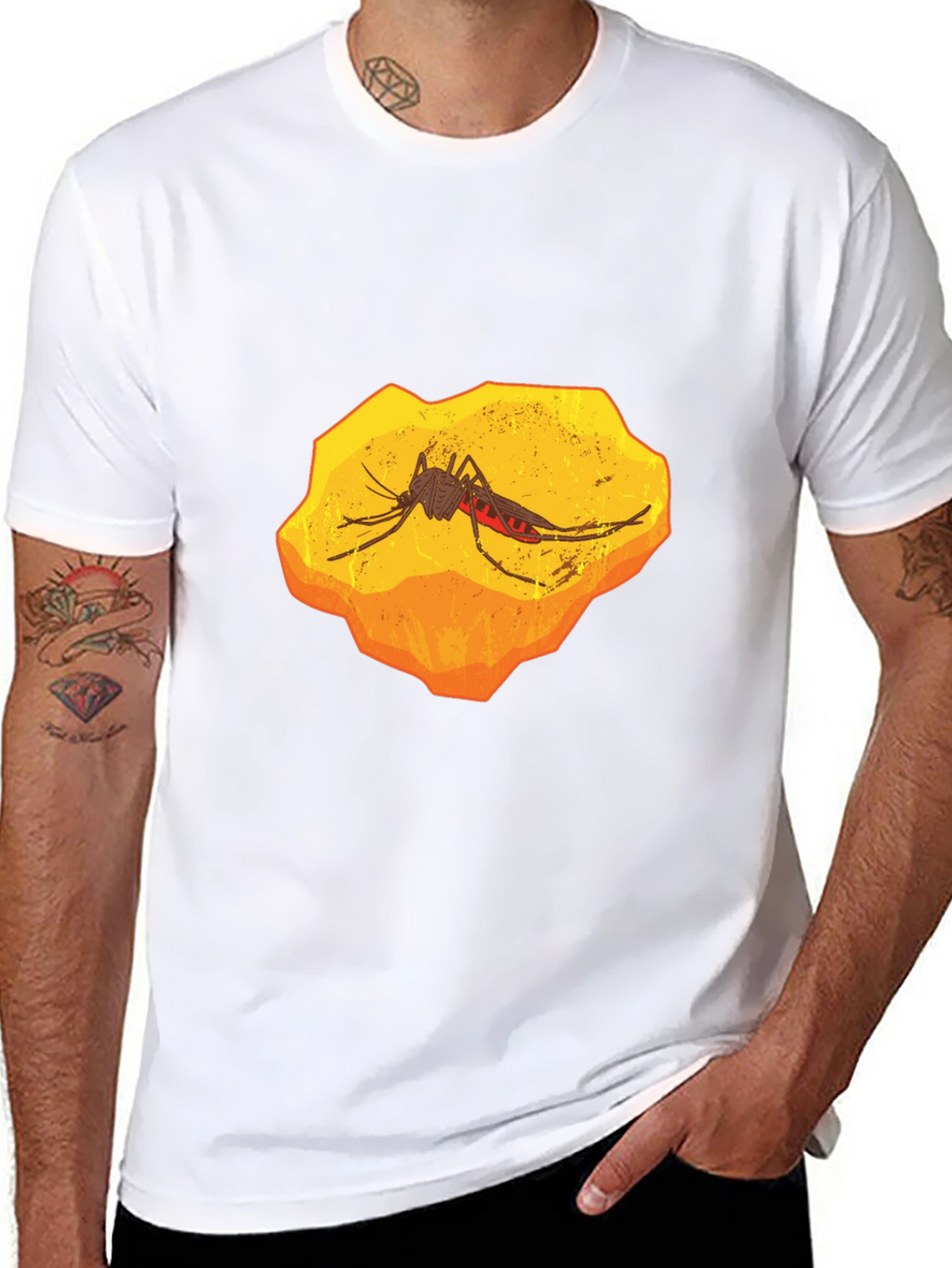 Amber Fossil Mosquito Graphic T-Shirt