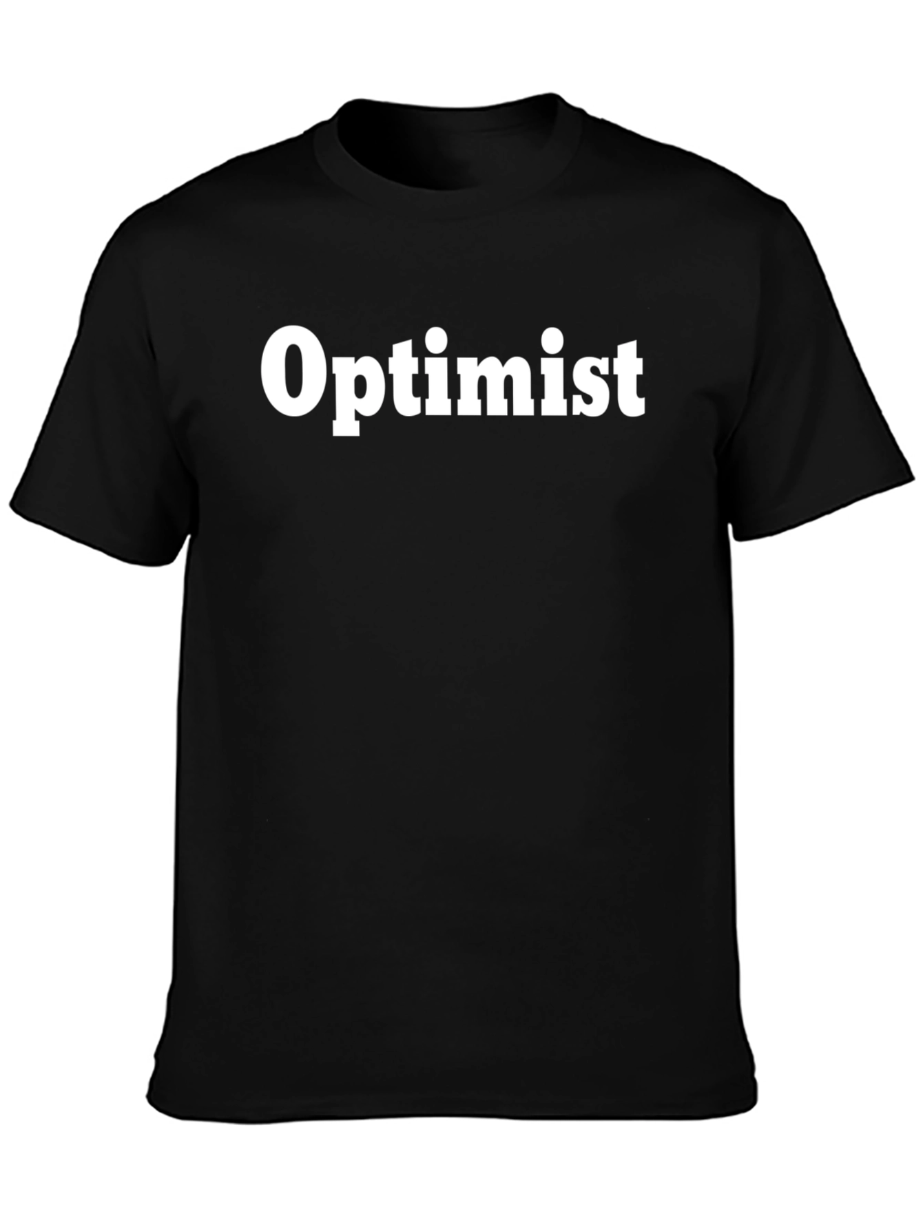 Optimist Graphic Tee - Black Casual T-Shirt