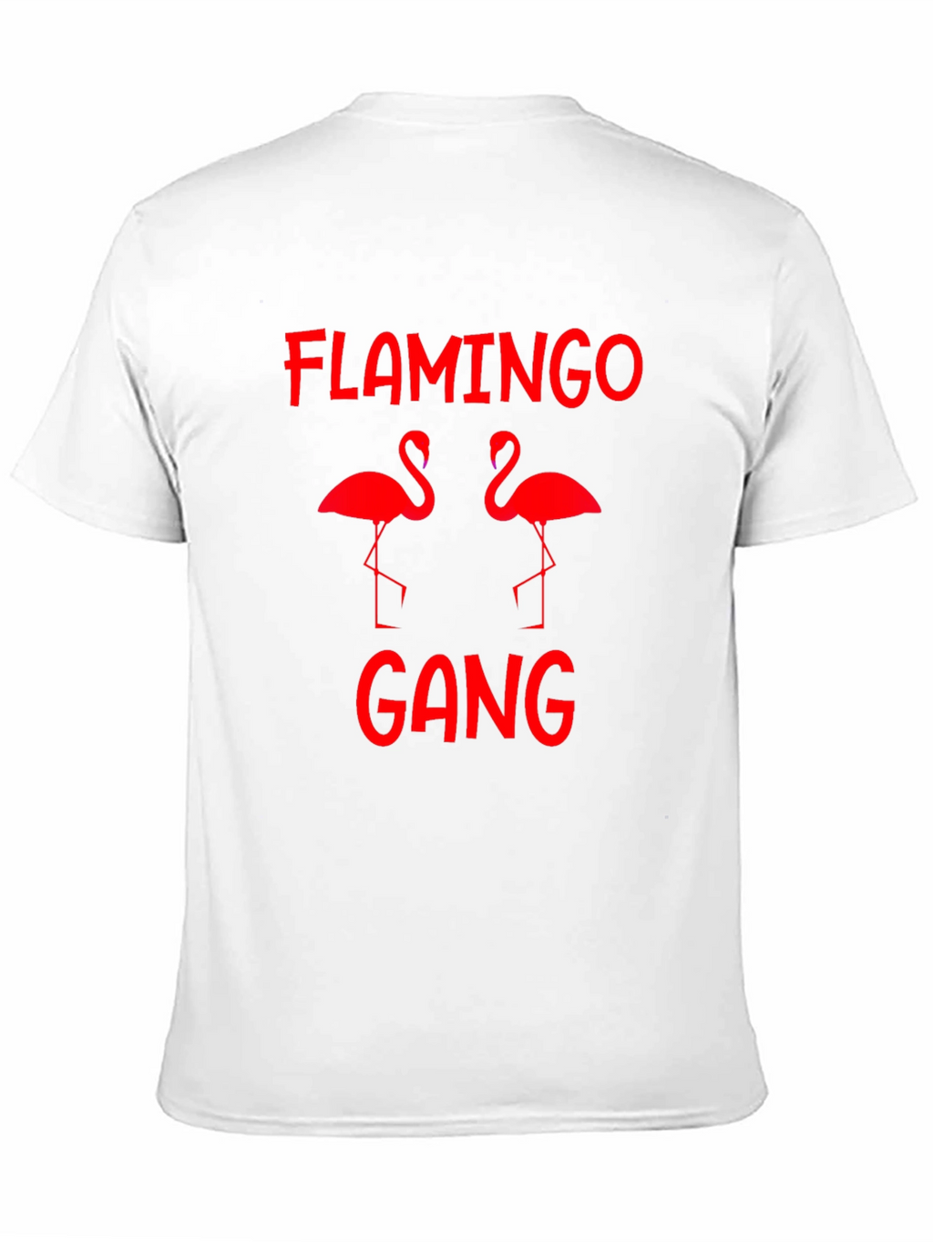 Flamingo Gang Graphic Tee - Black Cotton Shirt