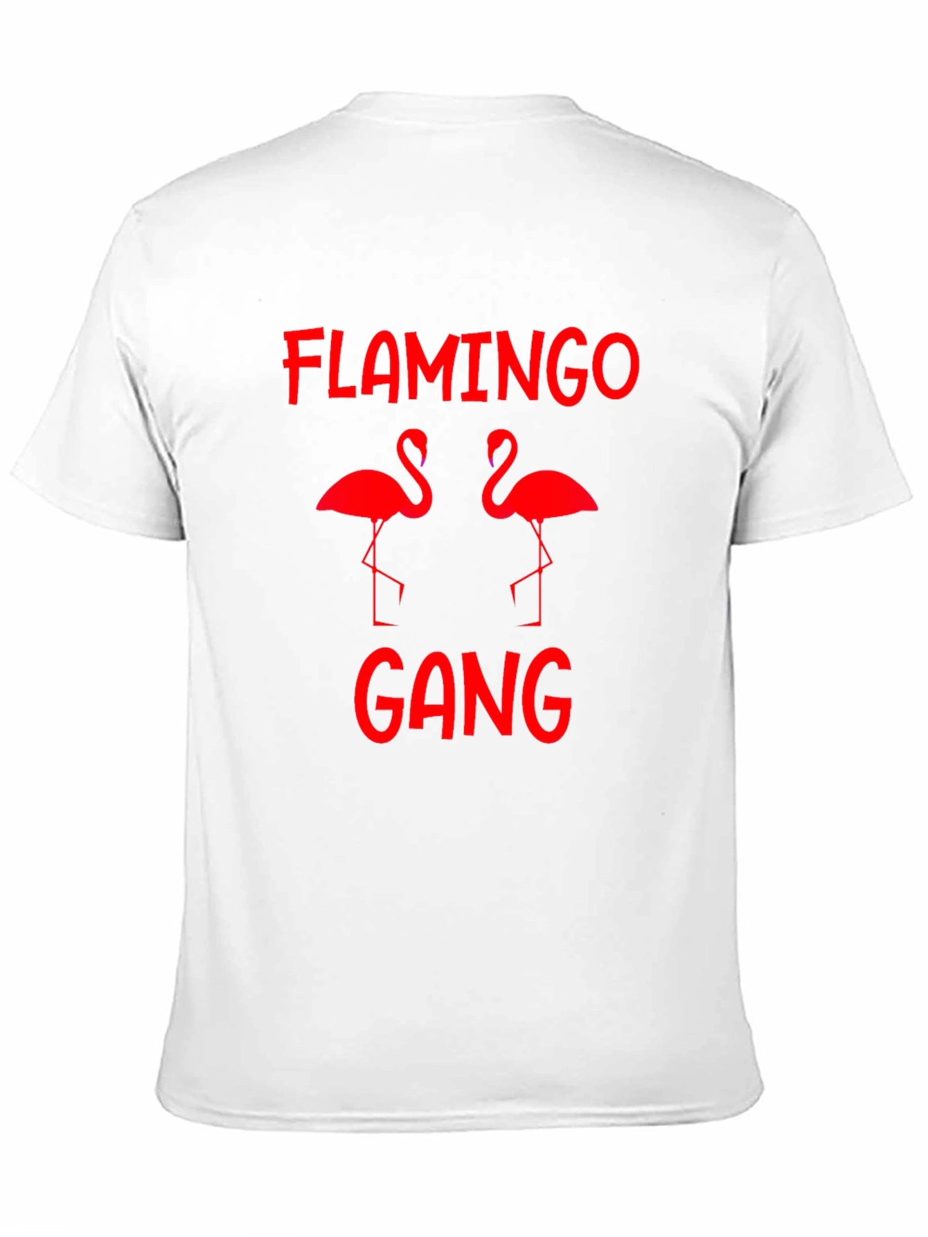 Flamingo Gang Graphic Tee - Black Cotton Shirt