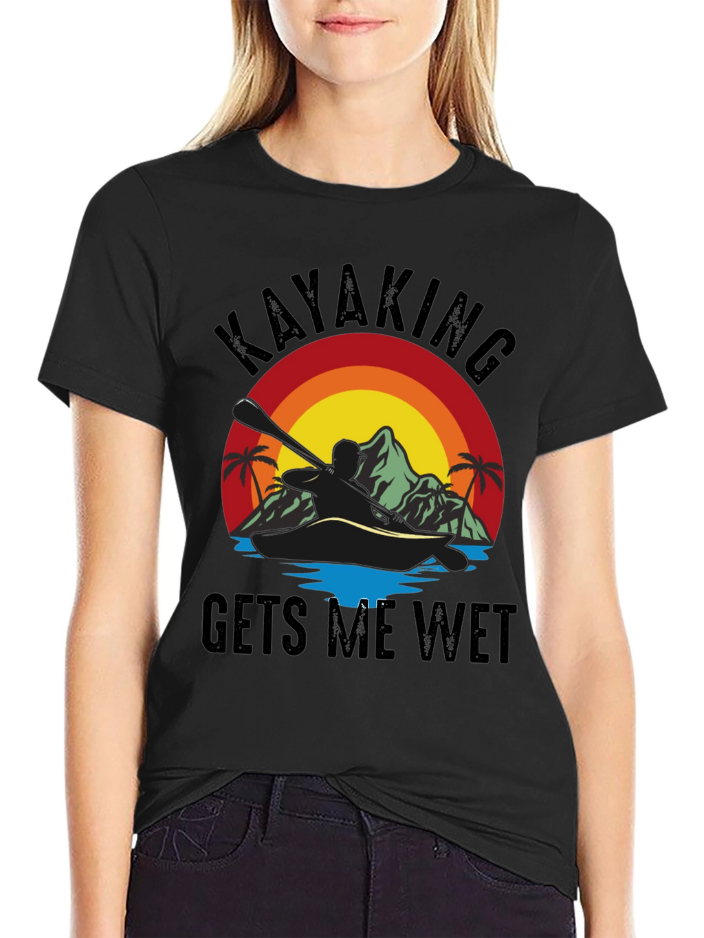 Kayaking T-Shirt: Gets Me Wet Design