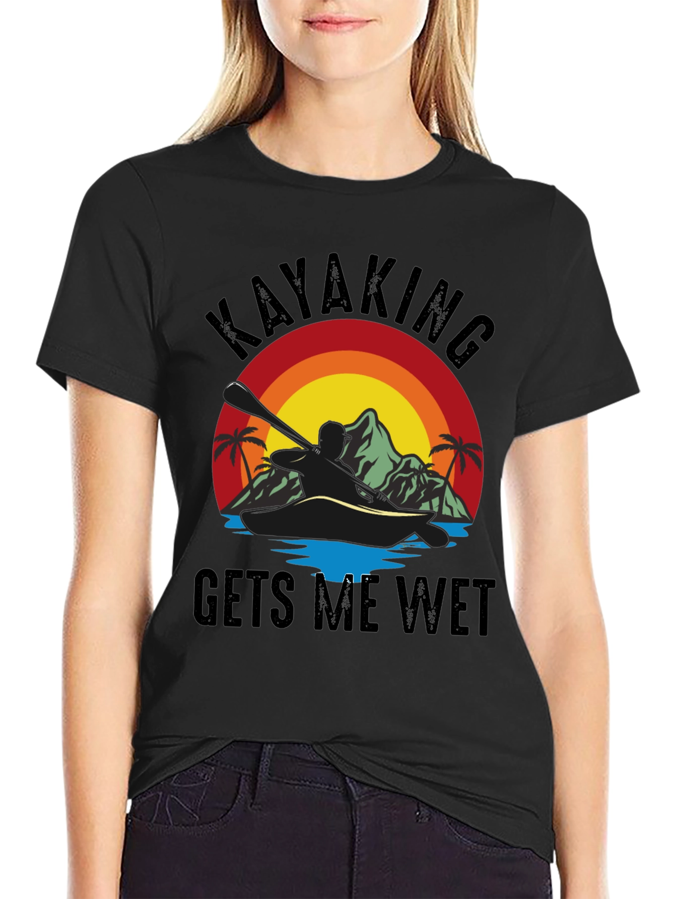 Kayaking T-Shirt: Gets Me Wet Design