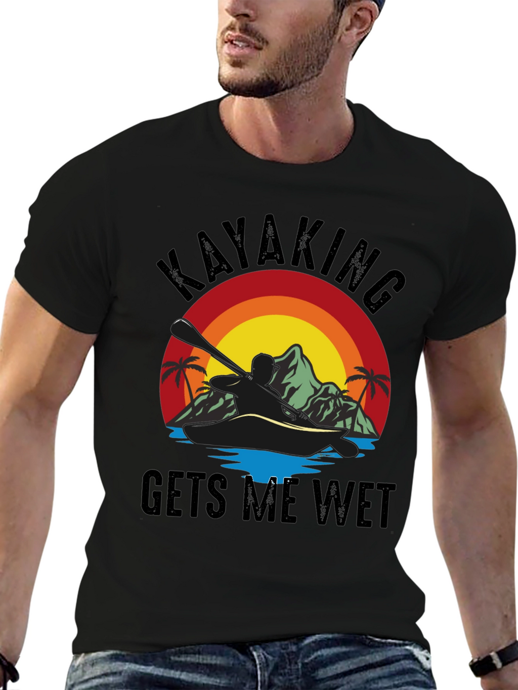 Kayaking T-Shirt: Gets Me Wet Design