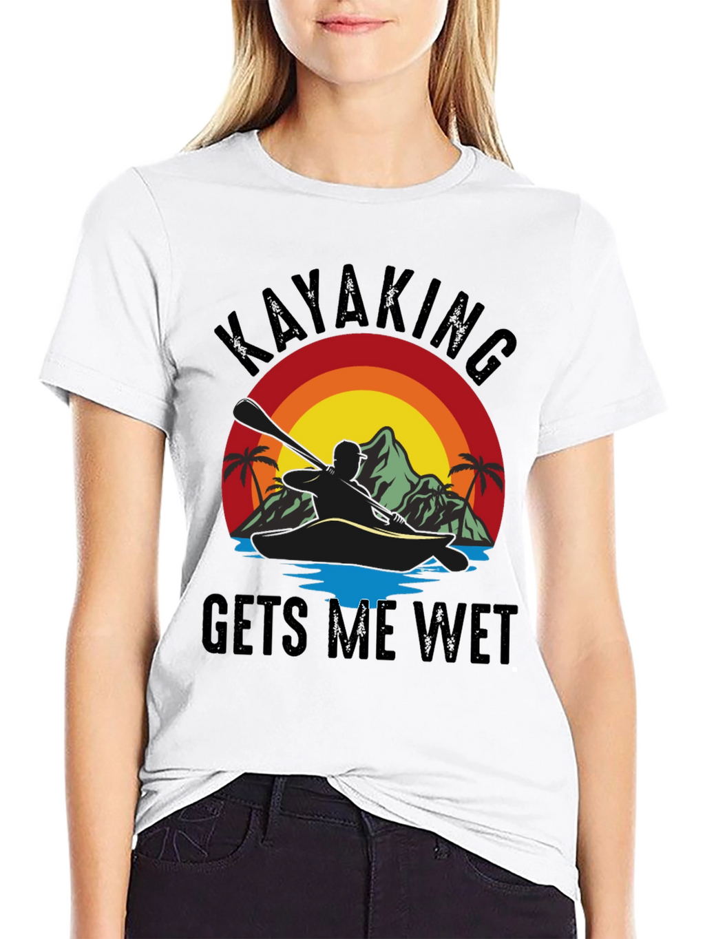 Kayaking T-Shirt: Gets Me Wet Design
