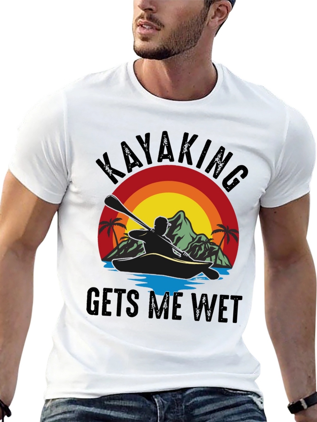 Kayaking T-Shirt: Gets Me Wet Design