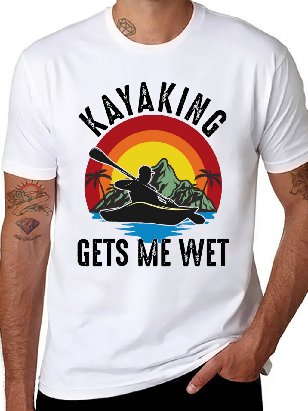 Kayaking T-Shirt: Gets Me Wet Design
