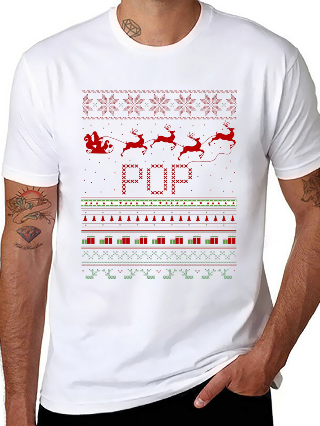 Festive POP Christmas Sweater T-Shirt