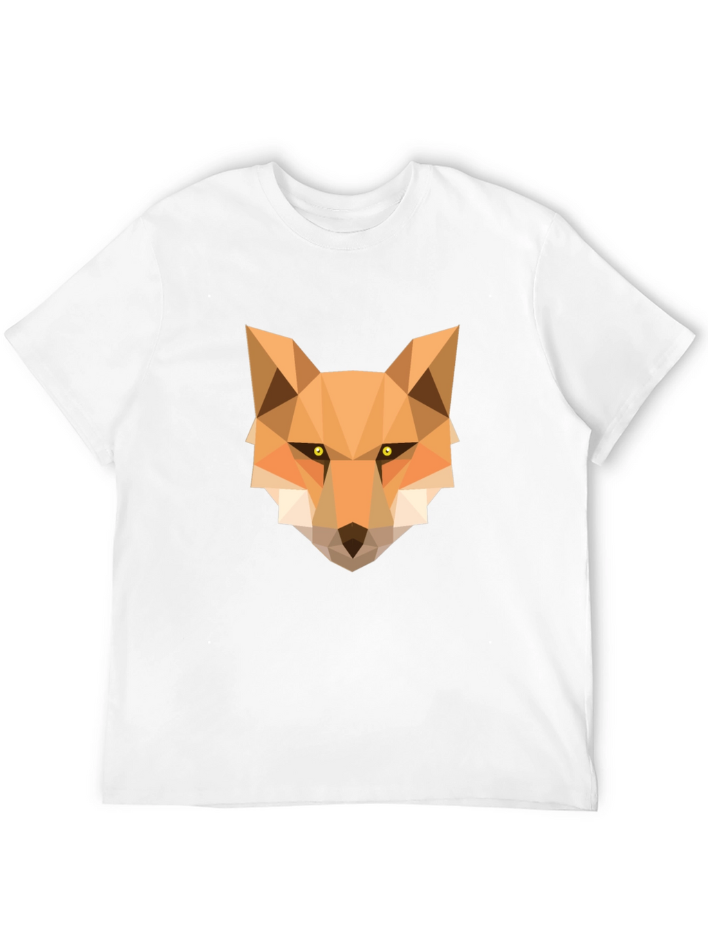 Geometric Fox Graphic Tee - Stylish Black T-Shirt