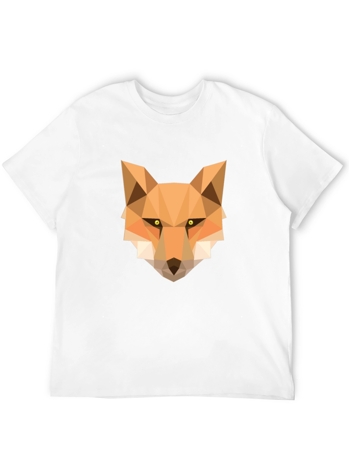Geometric Fox Graphic Tee - Stylish Black T-Shirt