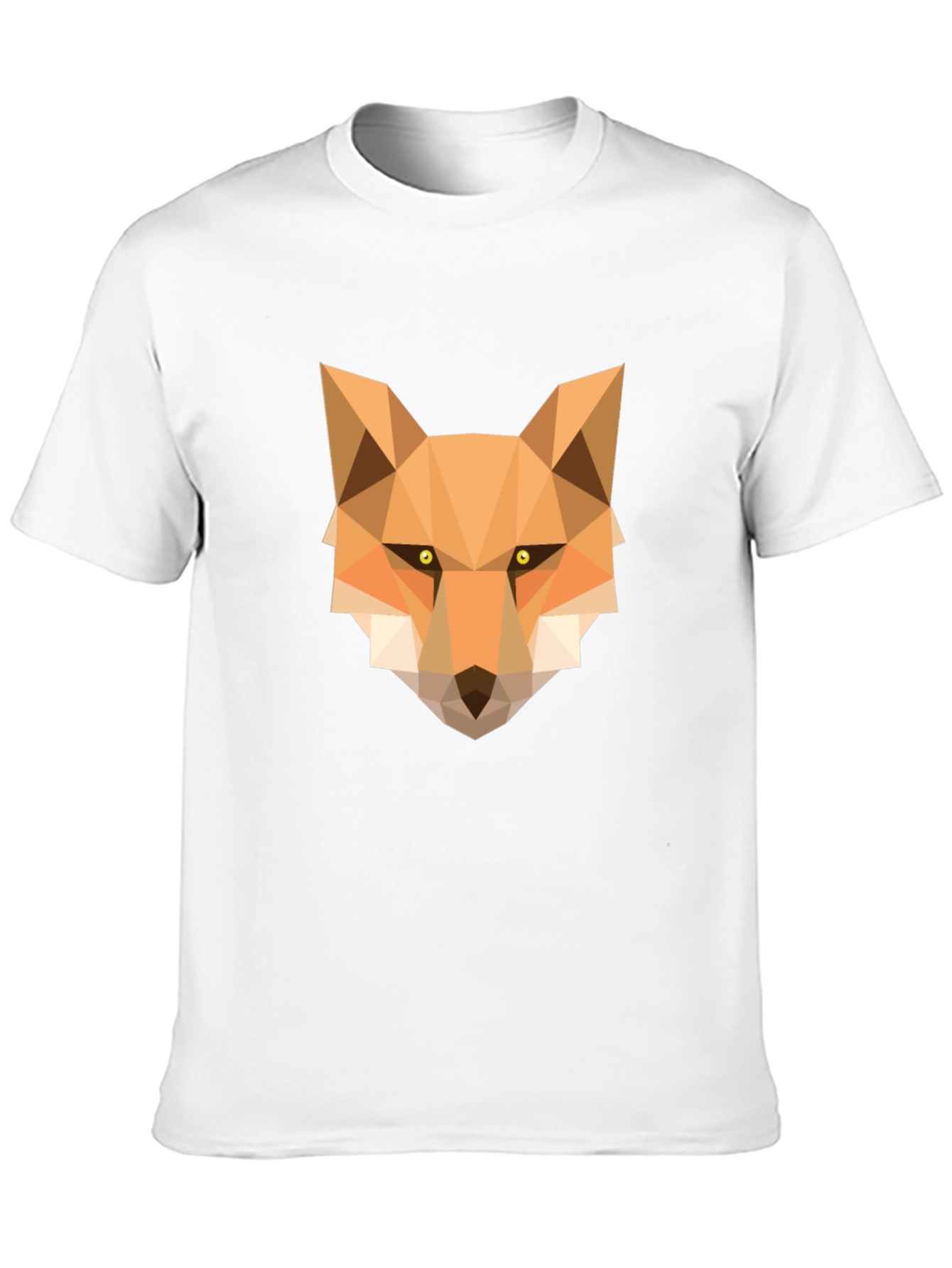 Geometric Fox Graphic Tee - Stylish Black T-Shirt