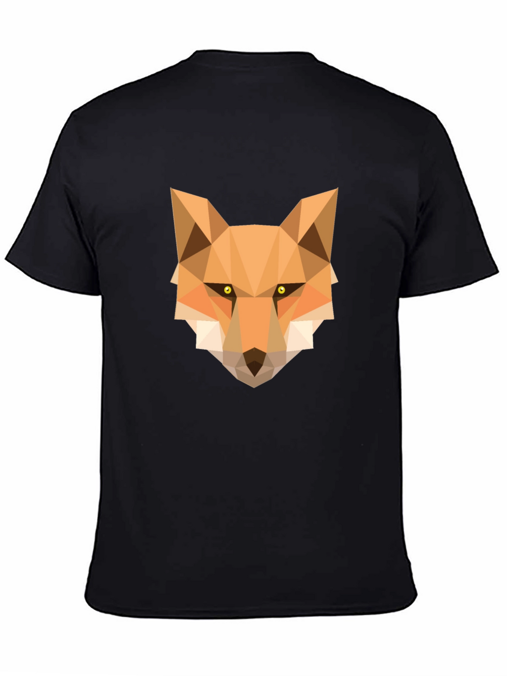 Geometric Fox Graphic Tee - Stylish Black T-Shirt