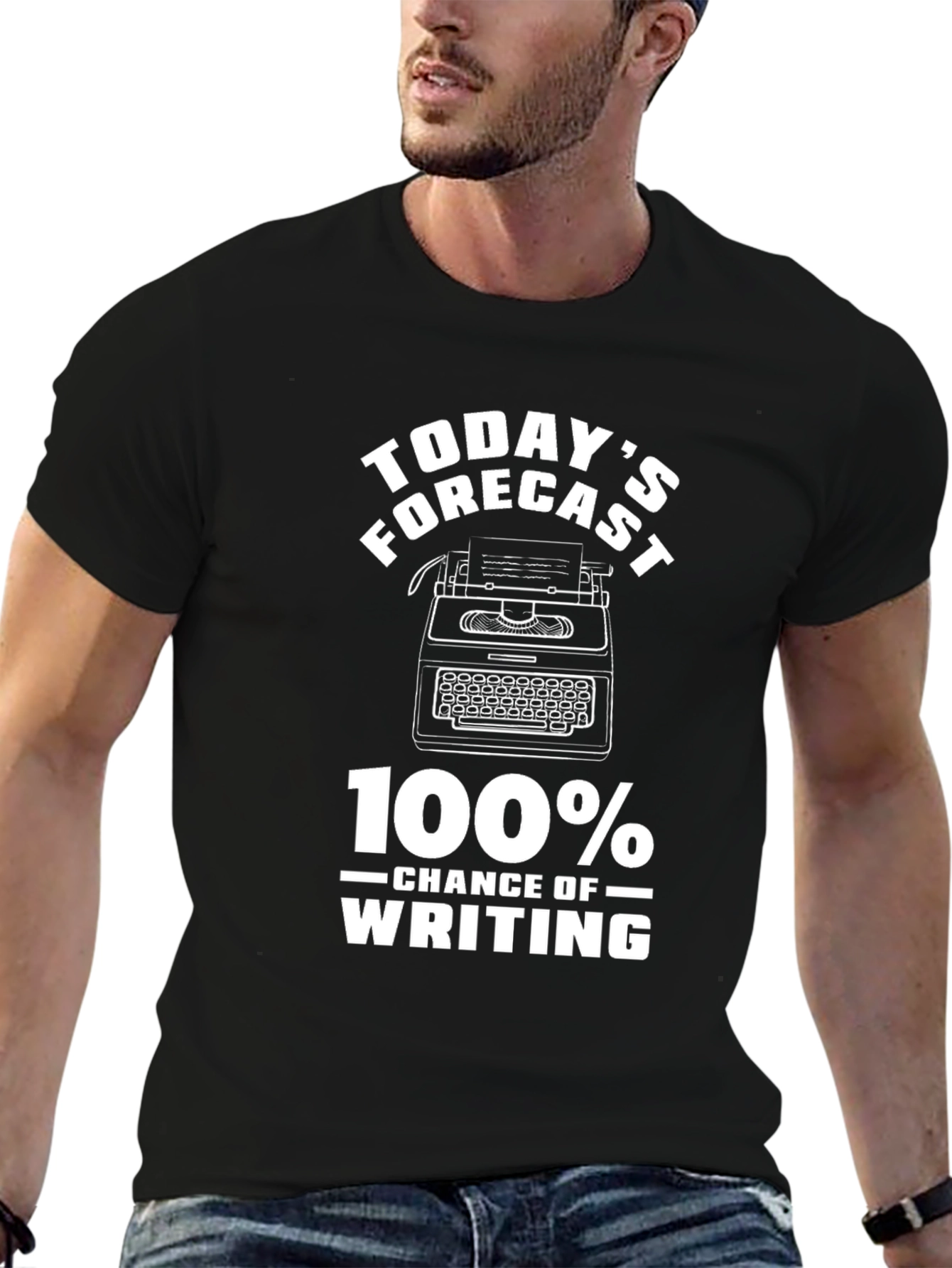Todays Forecast 100% Chance of Writing T-Shirt