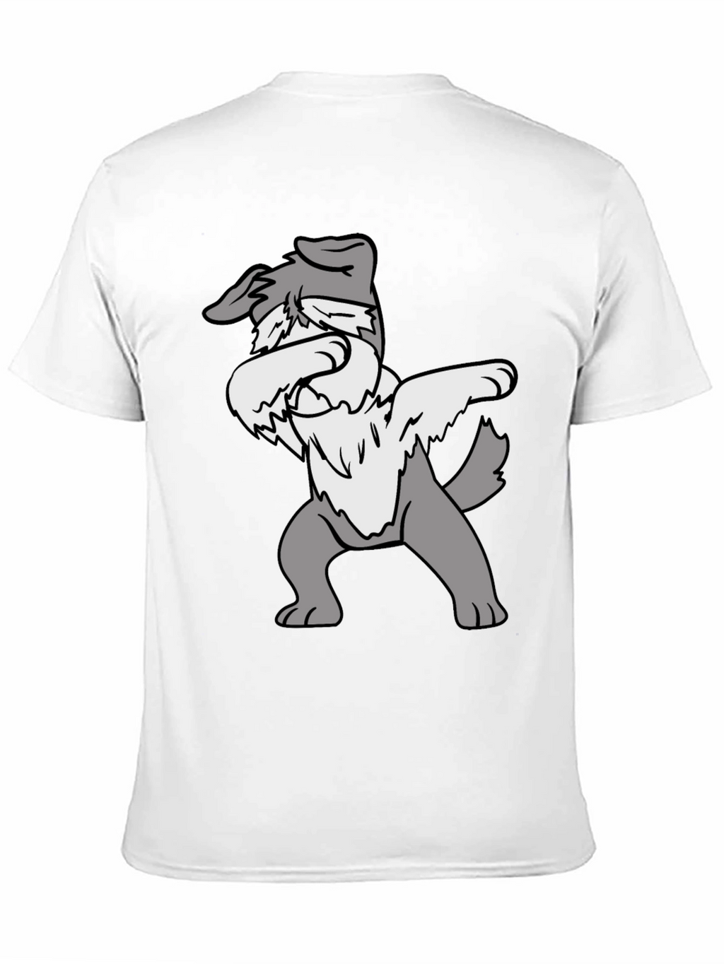 Dabbing Dog Graphic Tee - Black Cotton Casual Shirt