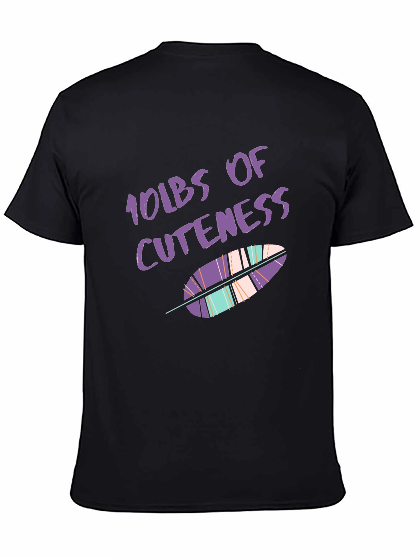 10lbs of Cuteness Feather Graphic T-Shirt
