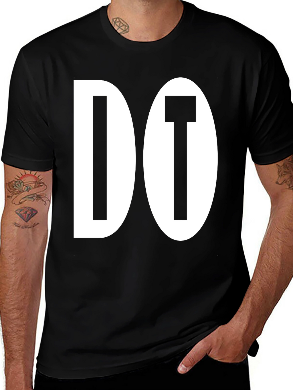 Do It! Black Graphic Tee