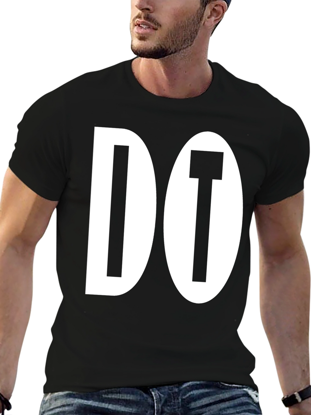 Do It! Black Graphic Tee