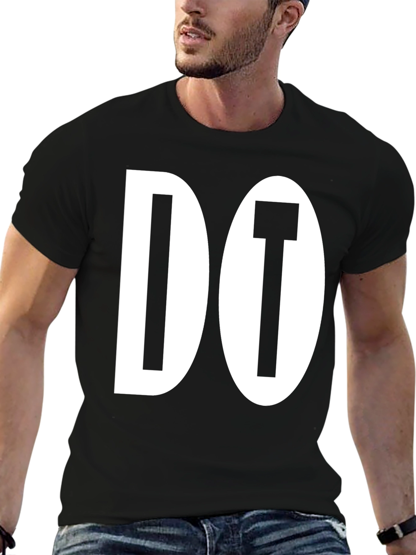 Do It! Black Graphic Tee