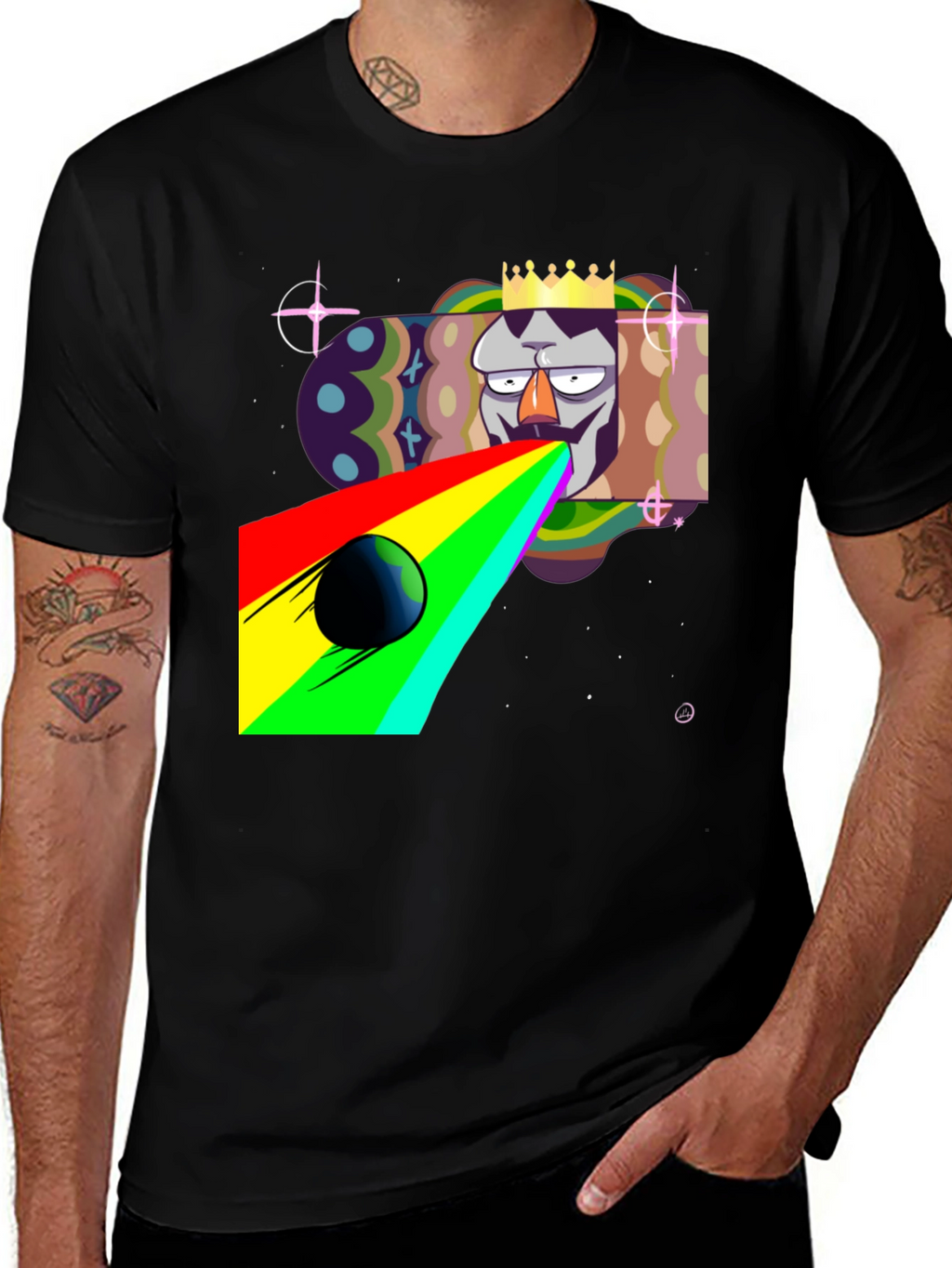 King Galaxy Black T-Shirt