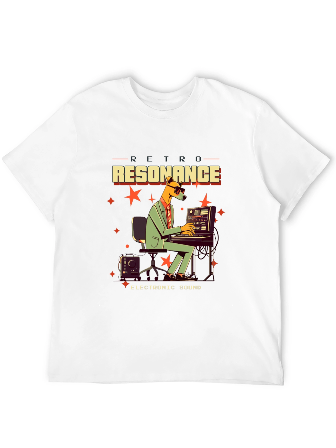 Retro Resonance Graphic T-Shirt - Electronic Sound