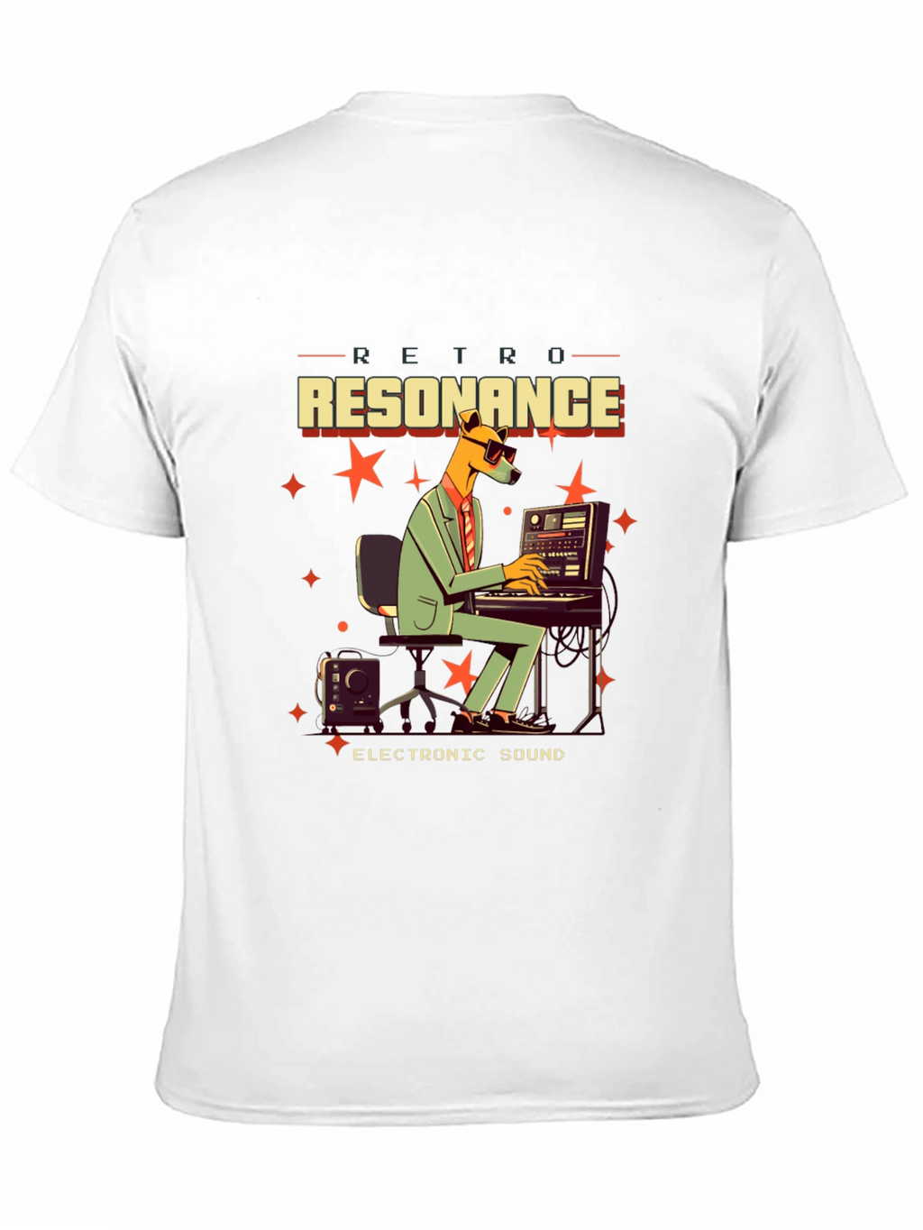Retro Resonance Graphic T-Shirt - Electronic Sound