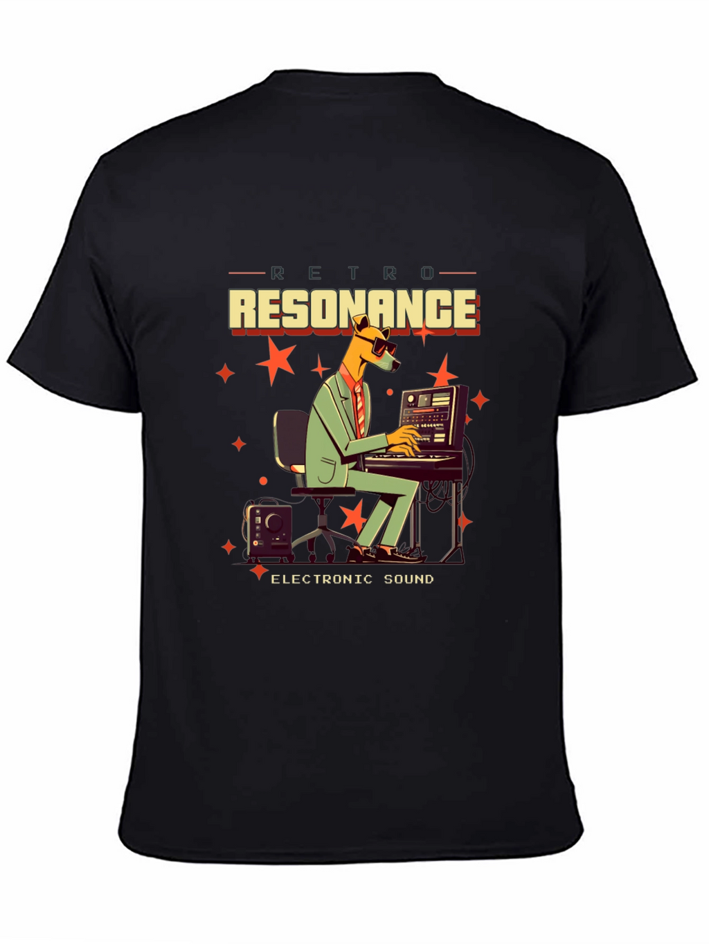 Retro Resonance Graphic T-Shirt - Electronic Sound