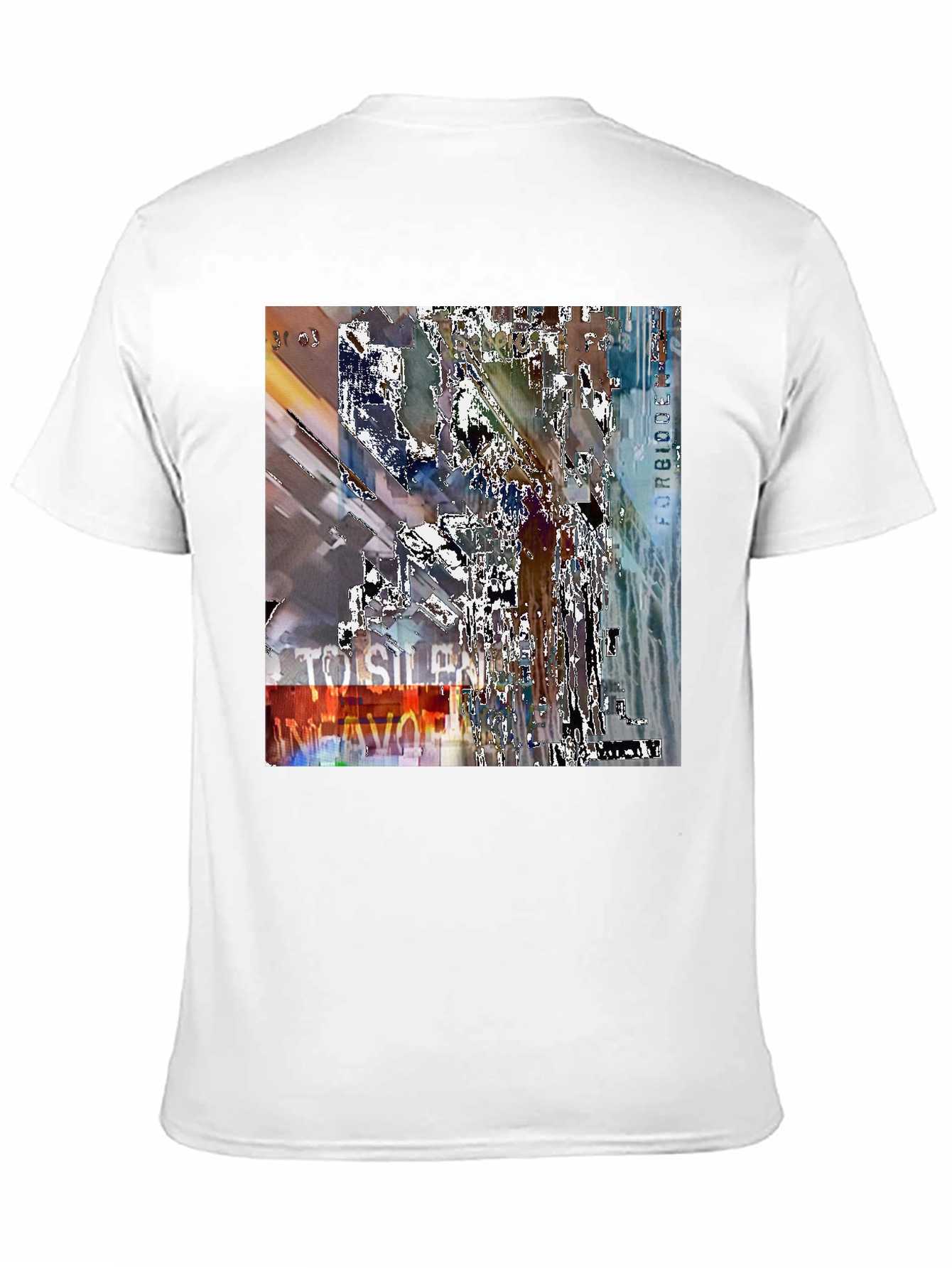 Abstract Graphic Print Black Crew Neck T-Shirt