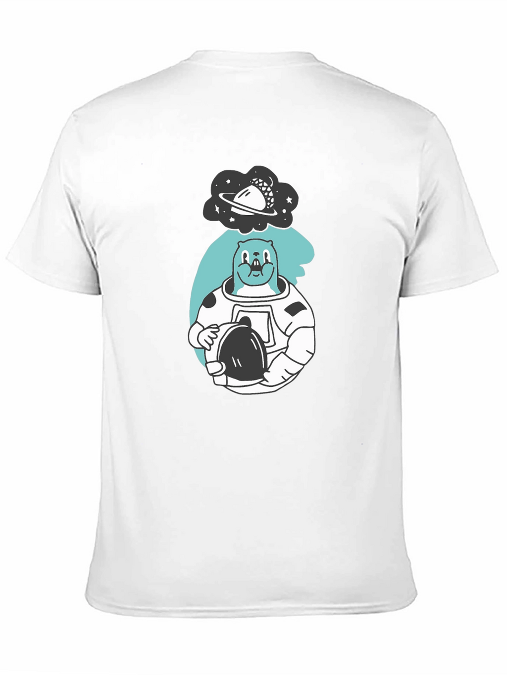 Astronaut Beaver T-Shirt - Black