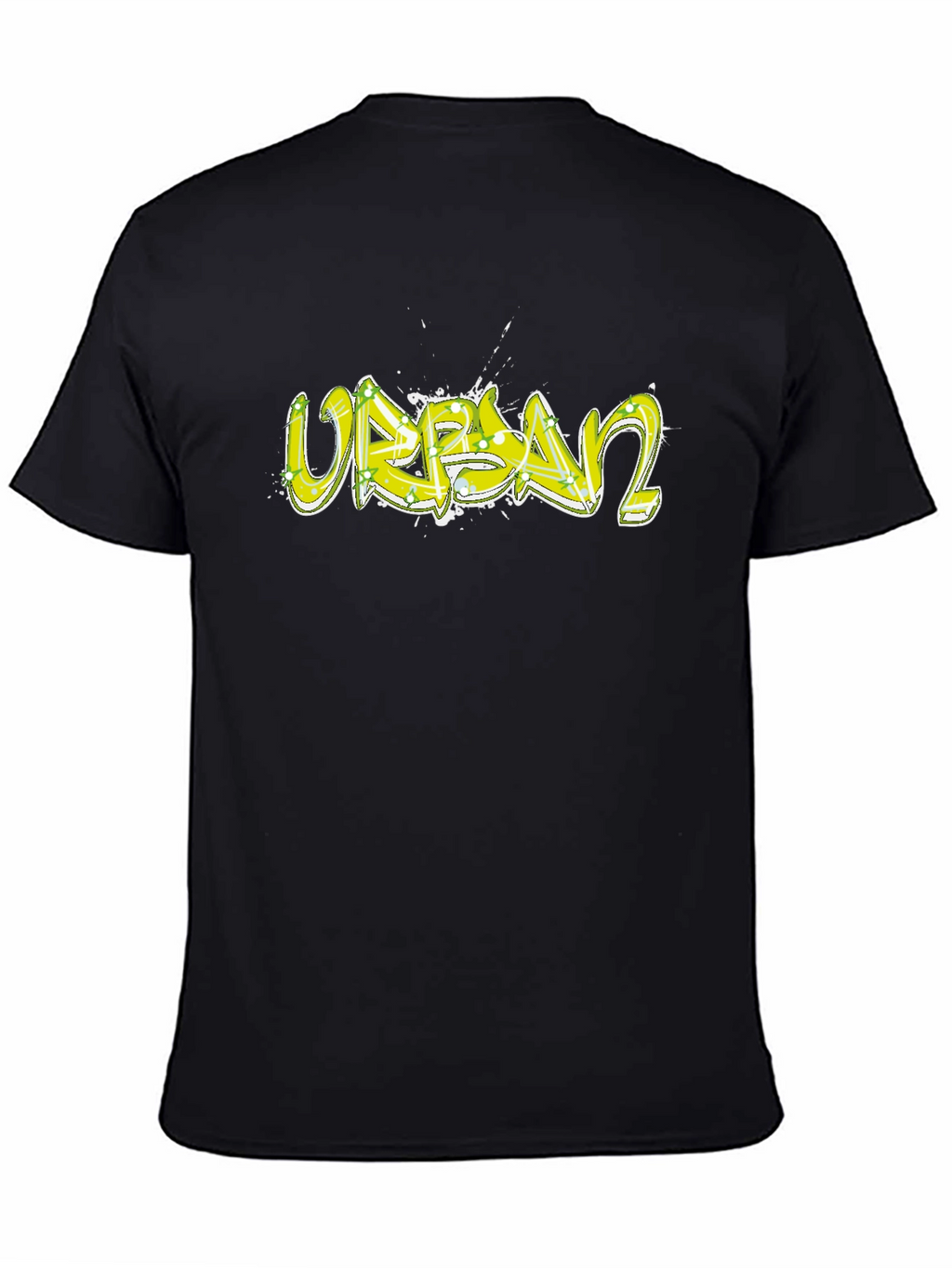 Urban Graffiti Graphic Black T-Shirt