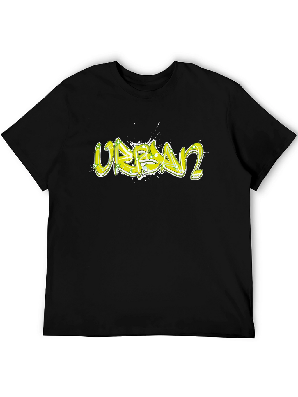 Urban Graffiti Graphic Black T-Shirt