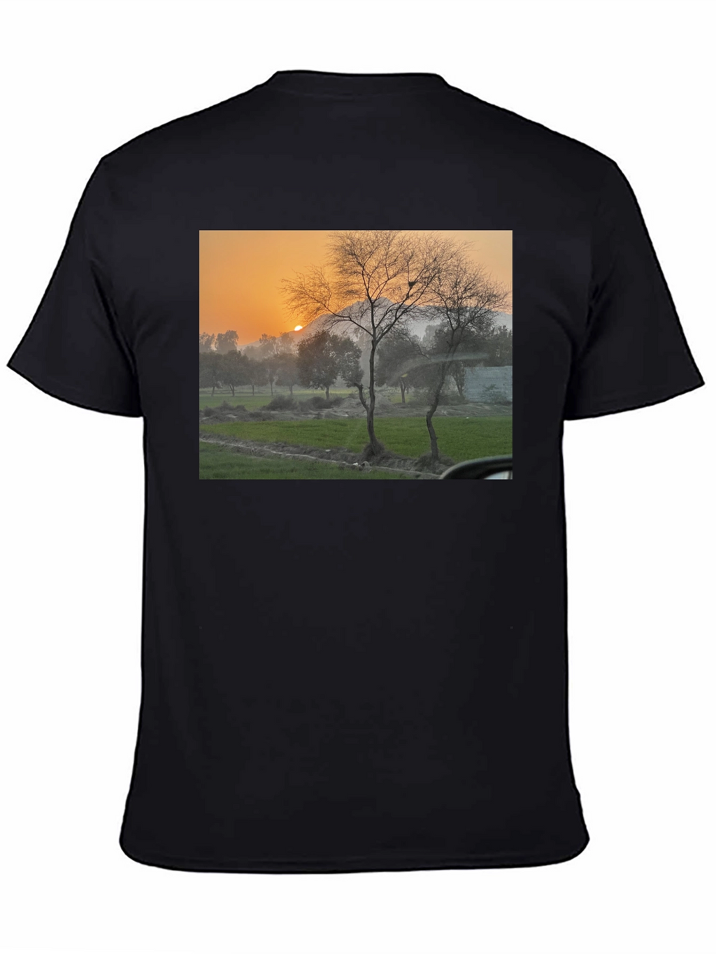 Nature Scene Black T-Shirt