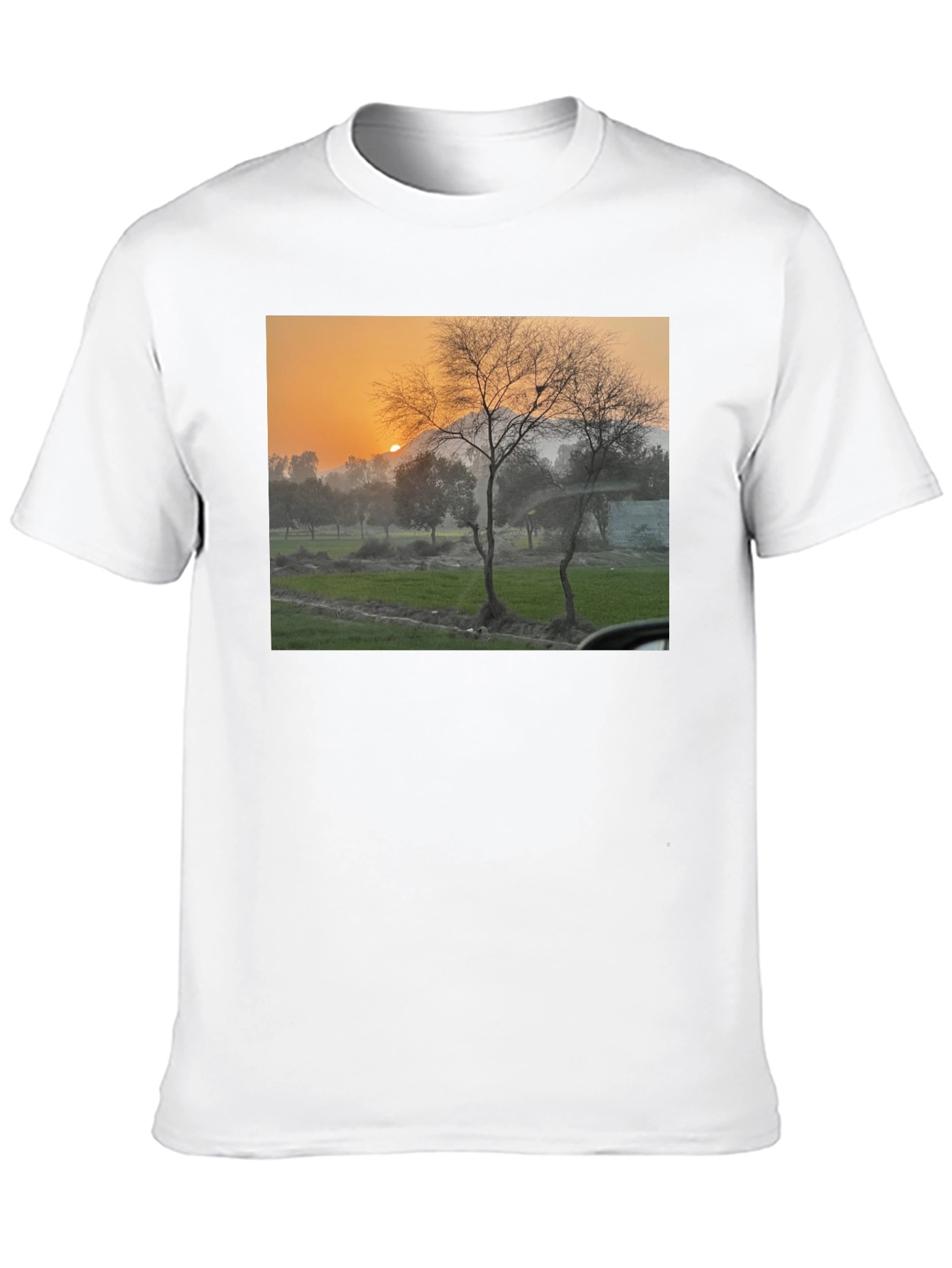 Nature Scene Black T-Shirt