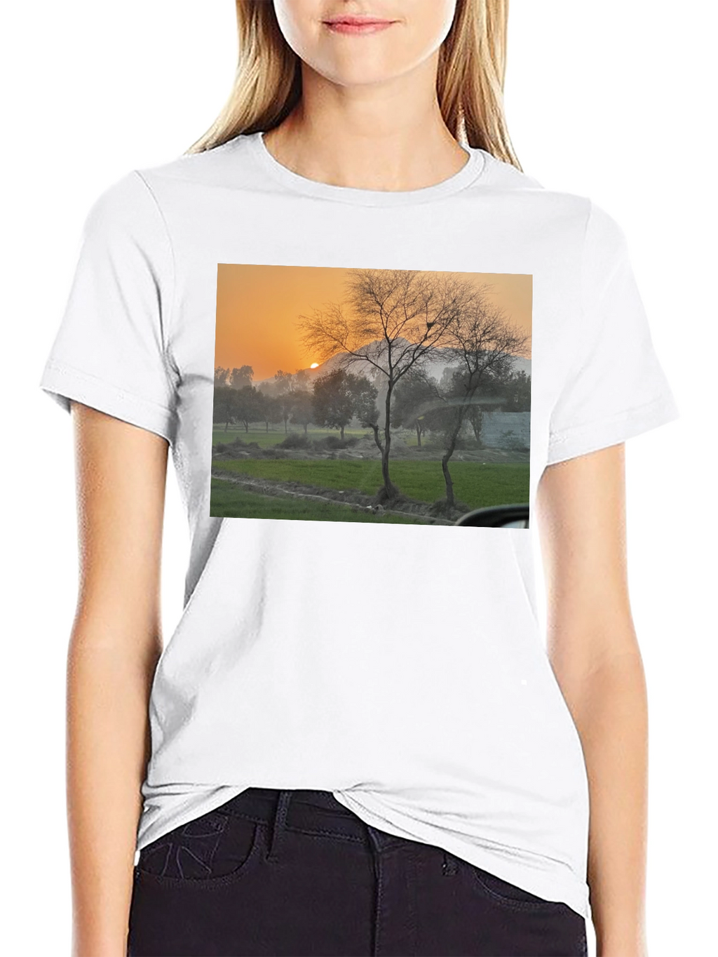 Nature Scene Black T-Shirt